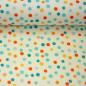 Preview: Baumwolldruck kleine Bunte Punkte auf Vanille Soto by Swafing